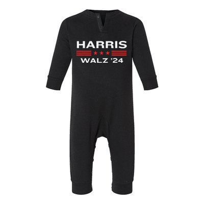 Kamala Harris And Tim Walz For President 2024 Campaign Infant Fleece One Piece