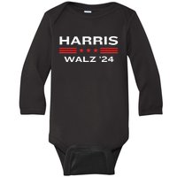 Kamala Harris And Tim Walz For President 2024 Campaign Baby Long Sleeve Bodysuit