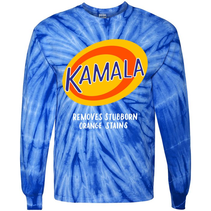 Kamala Harris Antitrump Vote Removes Stubborn Orange Stains Cute Gift Tie-Dye Long Sleeve Shirt