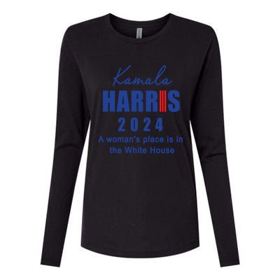 Kamala Harris A Place Is In The White House Cute Gift Womens Cotton Relaxed Long Sleeve T-Shirt