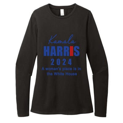 Kamala Harris A Place Is In The White House Cute Gift Womens CVC Long Sleeve Shirt