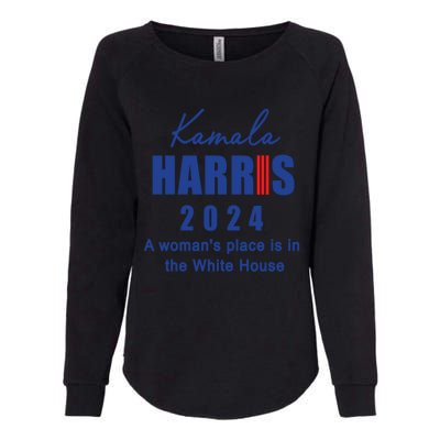 Kamala Harris A Place Is In The White House Cute Gift Womens California Wash Sweatshirt