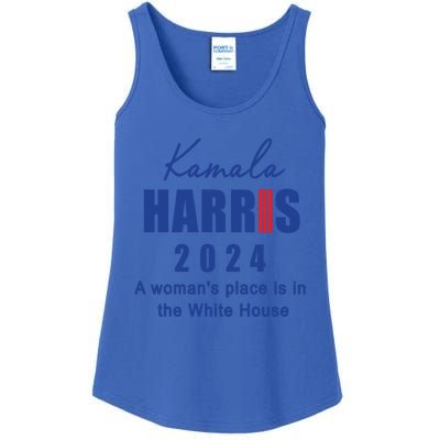 Kamala Harris A Place Is In The White House Cute Gift Ladies Essential Tank