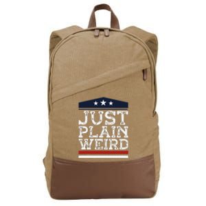 Kamala Harris Allies Saying Just Plain Weird To Trump 2024 Cotton Canvas Backpack