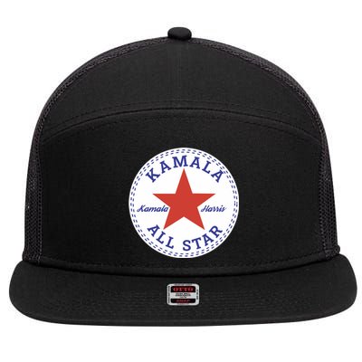 Kamala Harris All Star Logo 7 Panel Mesh Trucker Snapback Hat