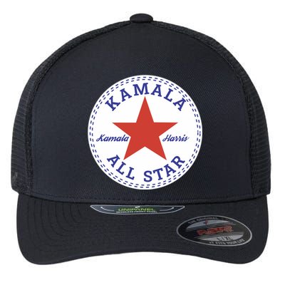 Kamala Harris All Star Logo Flexfit Unipanel Trucker Cap