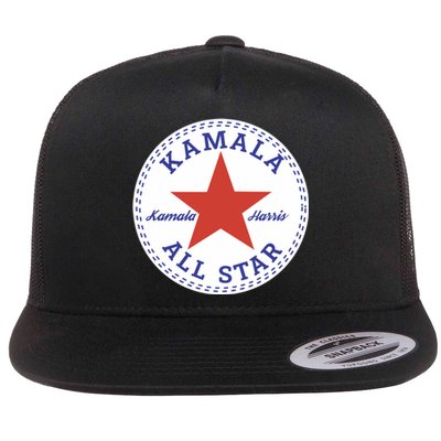 Kamala Harris All Star Logo Flat Bill Trucker Hat