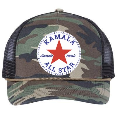 Kamala Harris All Star Logo Retro Rope Trucker Hat Cap