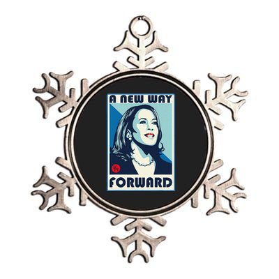 Kamala Harris A New Way Forward Metallic Star Ornament