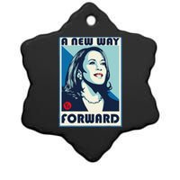 Kamala Harris A New Way Forward Ceramic Star Ornament