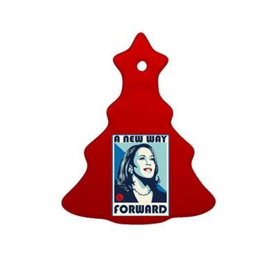 Kamala Harris A New Way Forward Ceramic Tree Ornament