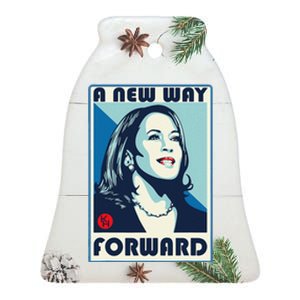 Kamala Harris A New Way Forward Ceramic Bell Ornament