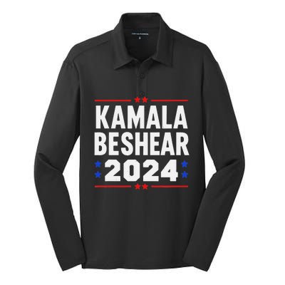 Kamala Harris Andy Beshear Usa President Vice President 2024 Silk Touch Performance Long Sleeve Polo