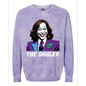 Kamala Harris As The Giggler Colorblast Crewneck Sweatshirt