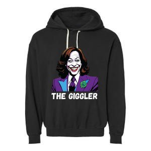 Kamala Harris As The Giggler Garment-Dyed Fleece Hoodie