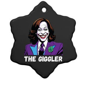 Kamala Harris As The Giggler Ceramic Star Ornament