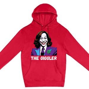 Kamala Harris As The Giggler Premium Pullover Hoodie