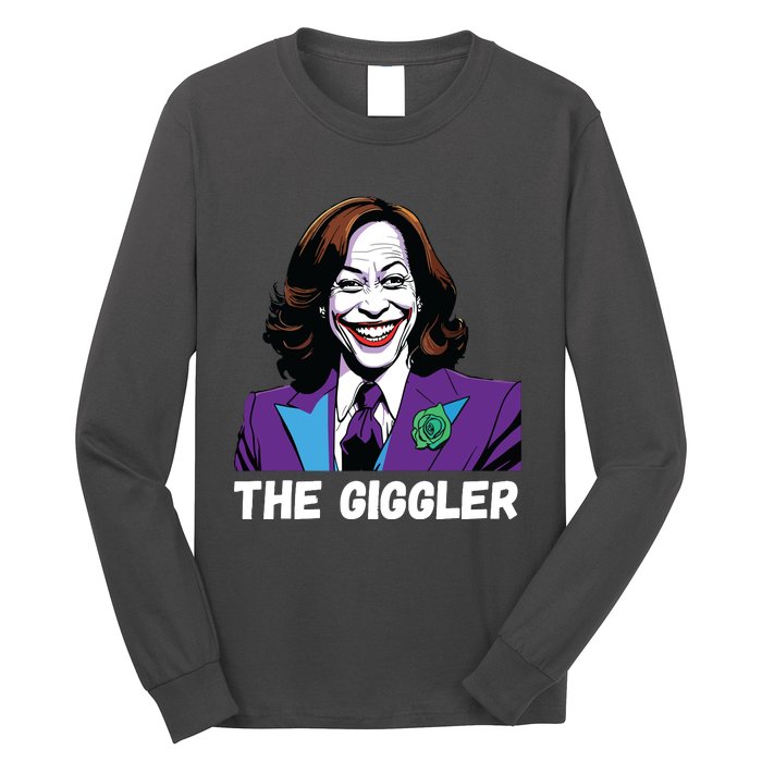 Kamala Harris As The Giggler Long Sleeve Shirt