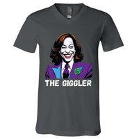 Kamala Harris As The Giggler V-Neck T-Shirt