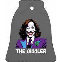 Kamala Harris As The Giggler Ceramic Bell Ornament