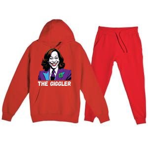 Kamala Harris As The Giggler Premium Hooded Sweatsuit Set