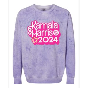 Kamala Harris And Tim 2024 Colorblast Crewneck Sweatshirt