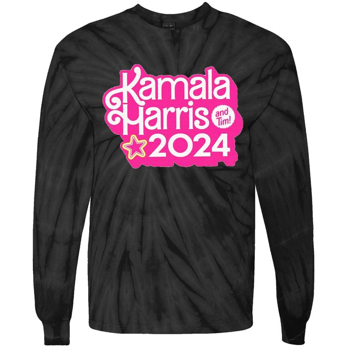 Kamala Harris And Tim 2024 Tie-Dye Long Sleeve Shirt