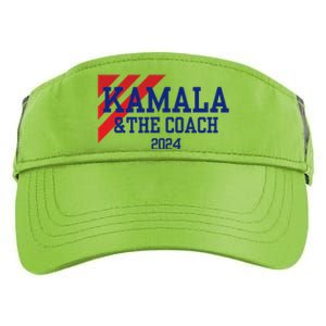 Kamala Harris And The Coach 2024 Tim Walz Design Adult Drive Performance Visor