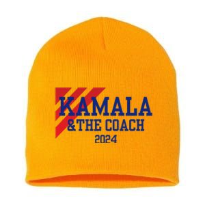 Kamala Harris And The Coach 2024 Tim Walz Design Short Acrylic Beanie