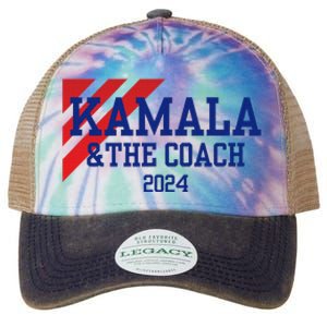 Kamala Harris And The Coach 2024 Tim Walz Design Legacy Tie Dye Trucker Hat