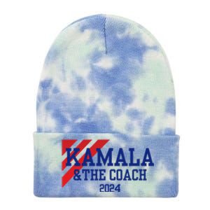 Kamala Harris And The Coach 2024 Tim Walz Design Tie Dye 12in Knit Beanie