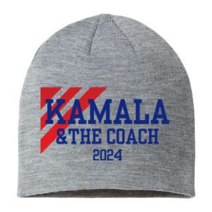 Kamala Harris And The Coach 2024 Tim Walz Design Sustainable Beanie