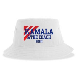 Kamala Harris And The Coach 2024 Tim Walz Design Sustainable Bucket Hat