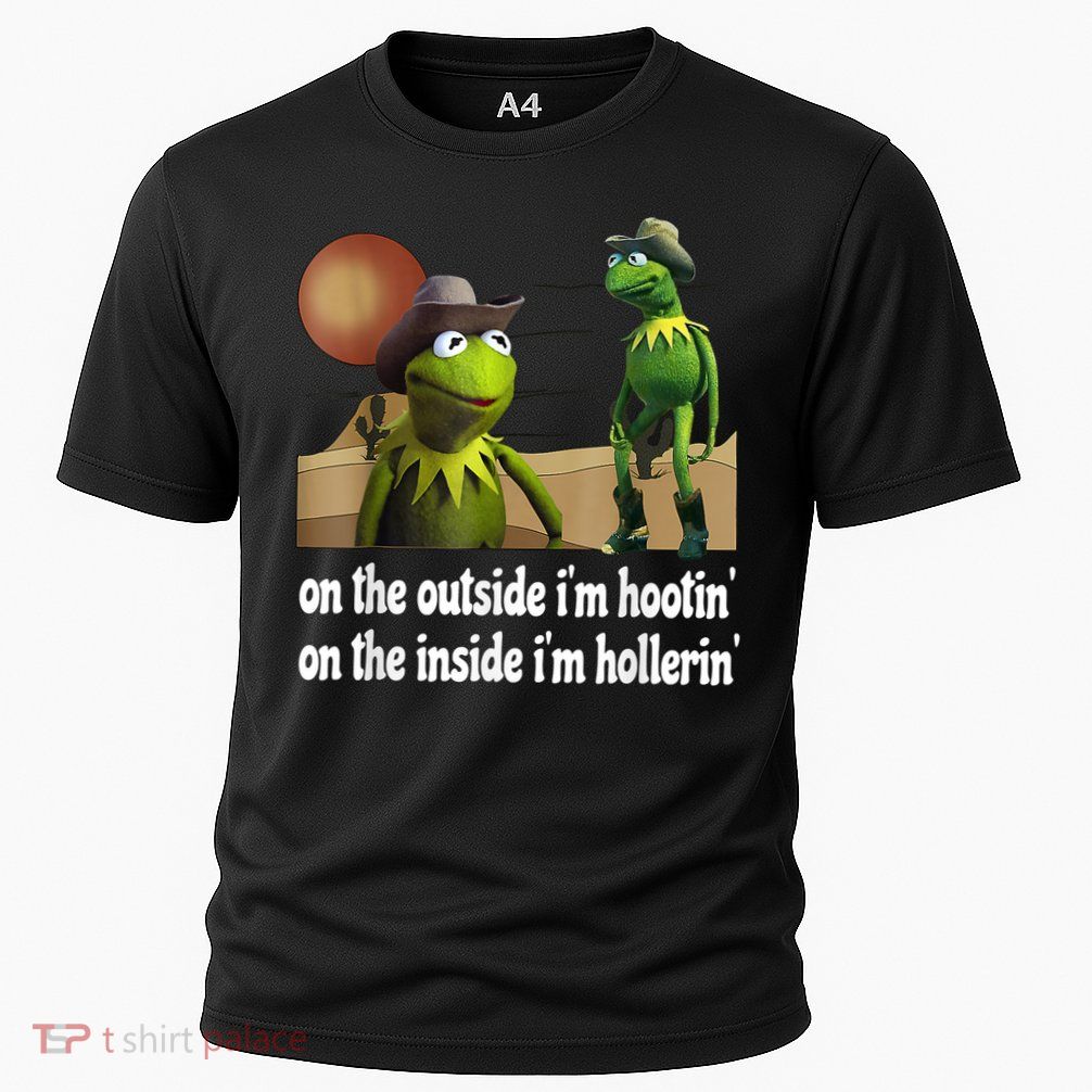 Kermit Hootin And Hollerin On The Outside Im Hootin Cooling Performance Crew T-Shirt
