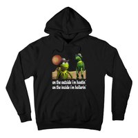 Kermit Hootin And Hollerin On The Outside Im Hootin Hoodie