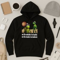 Kermit Hootin And Hollerin On The Outside Im Hootin Hoodie