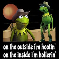 Kermit Hootin And Hollerin On The Outside Im Hootin Backpack
