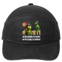 Kermit Hootin And Hollerin On The Outside Im Hootin 7-Panel Snapback Hat