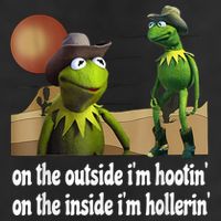 Kermit Hootin And Hollerin On The Outside Im Hootin Adult Drive Performance Visor