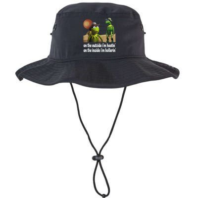 Kermit Hootin And Hollerin On The Outside Im Hootin Bucket Hat