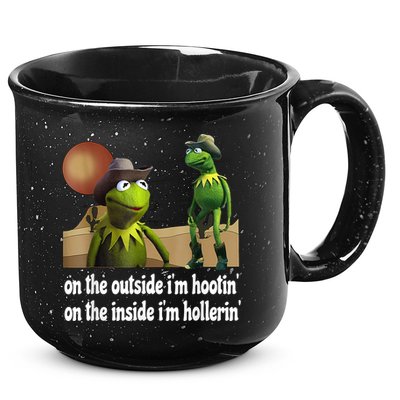Kermit Hootin And Hollerin On The Outside Im Hootin 15oz Campfire Ceramic Mug
