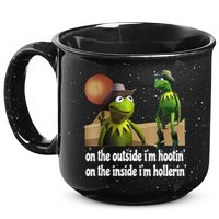 Kermit Hootin And Hollerin On The Outside Im Hootin 15oz Campfire Ceramic Mug