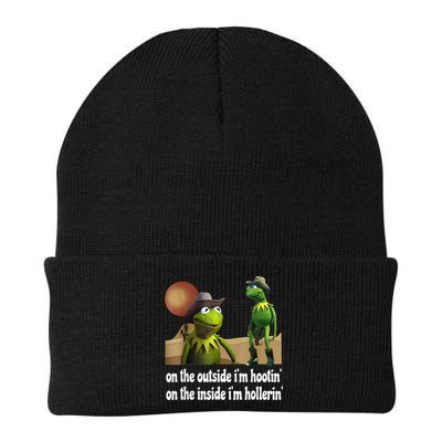Kermit Hootin And Hollerin On The Outside Im Hootin Beanie
