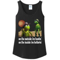 Kermit Hootin And Hollerin On The Outside Im Hootin Ladies Essential Tank