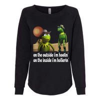 Kermit Hootin And Hollerin On The Outside Im Hootin Womens California Wash Sweatshirt