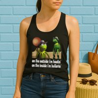 Kermit Hootin And Hollerin On The Outside Im Hootin Womens Tank Top