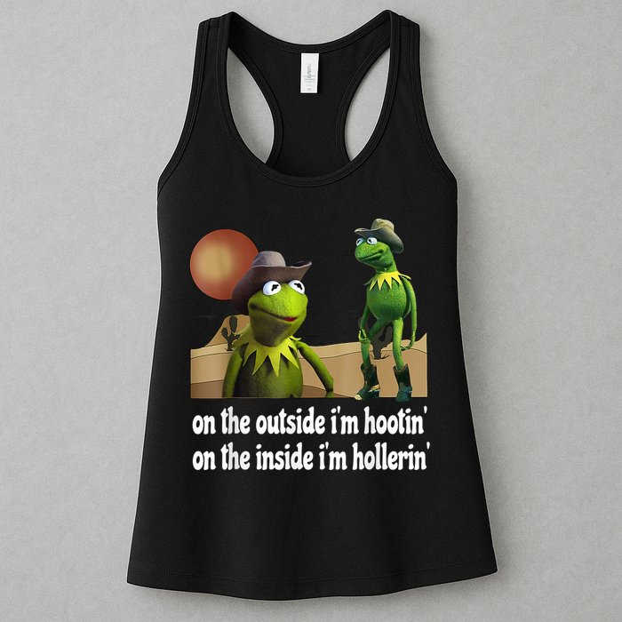 Kermit Hootin And Hollerin On The Outside Im Hootin Womens Tank Top