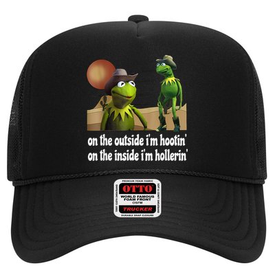 Kermit Hootin And Hollerin On The Outside Im Hootin Trucker Hat