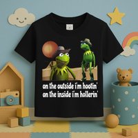 Kermit Hootin And Hollerin On The Outside Im Hootin Toddler T-Shirt