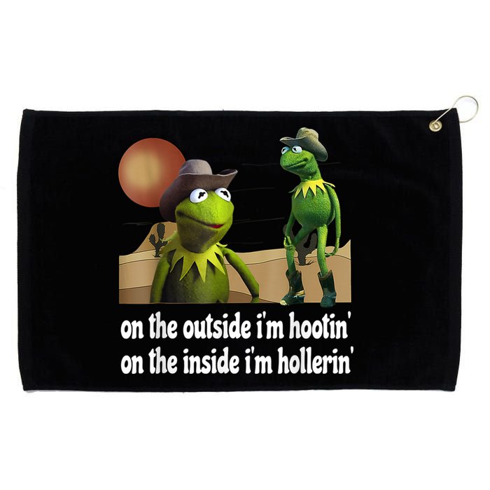 Kermit Hootin And Hollerin On The Outside Im Hootin Grommeted Golf Towel